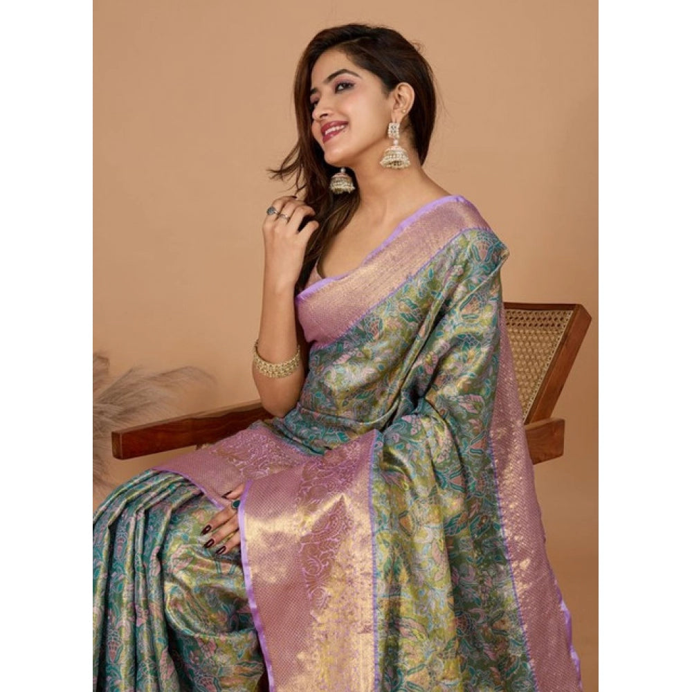 Superb Women's Jacquard Saree With Blouse Piece