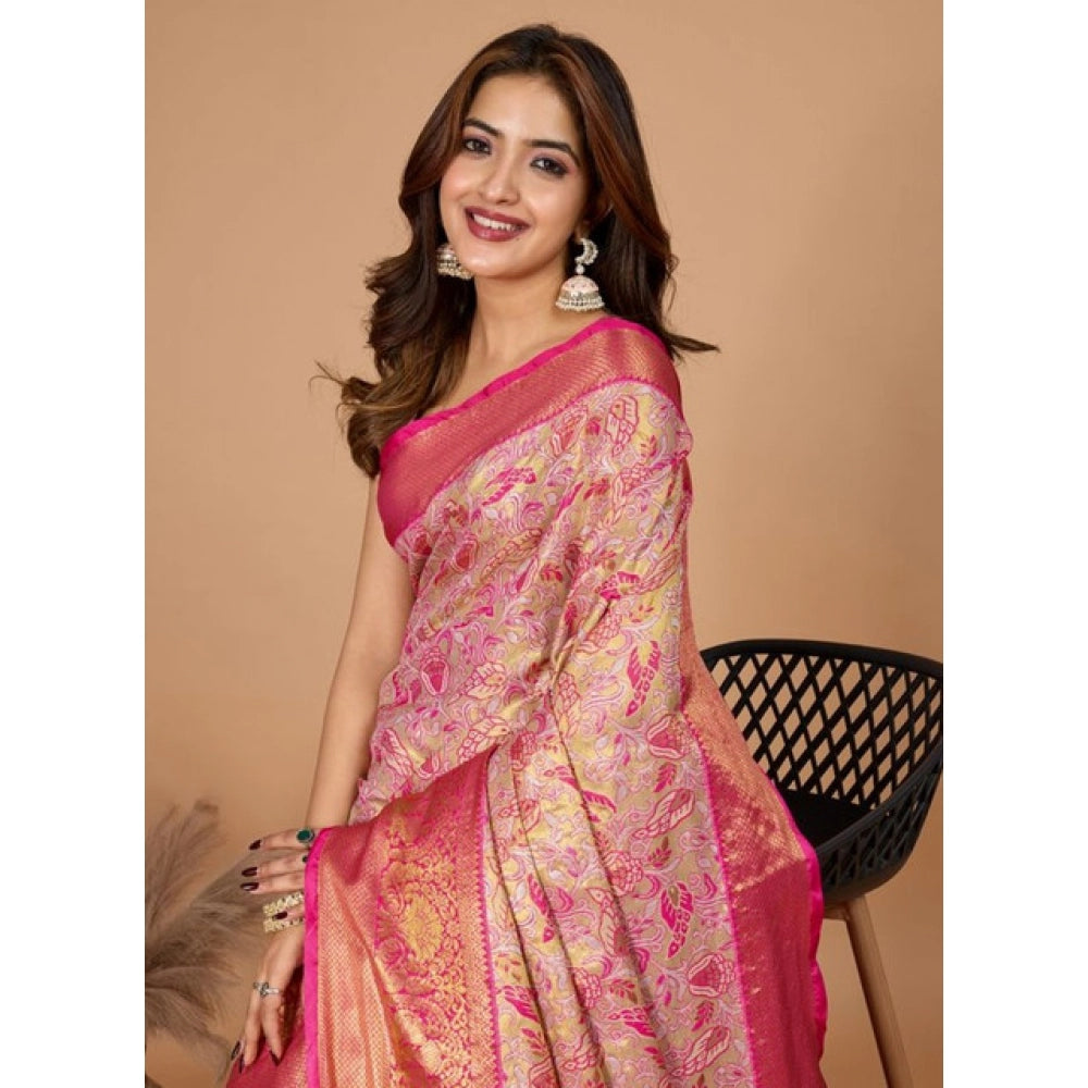 Superb Women's Jacquard Saree With Blouse Piece