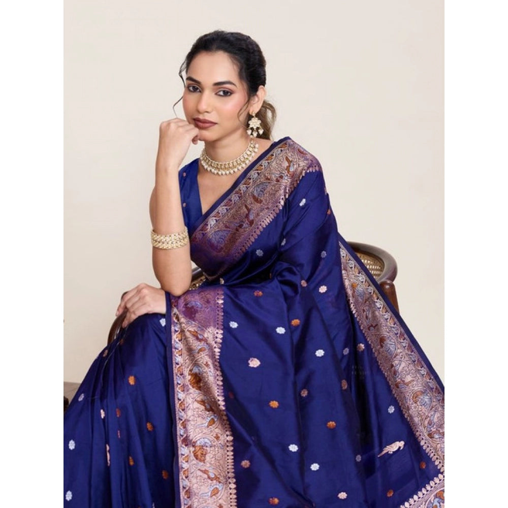 Fabulous Women's Jacquard Woven Saree With Blouse Piece