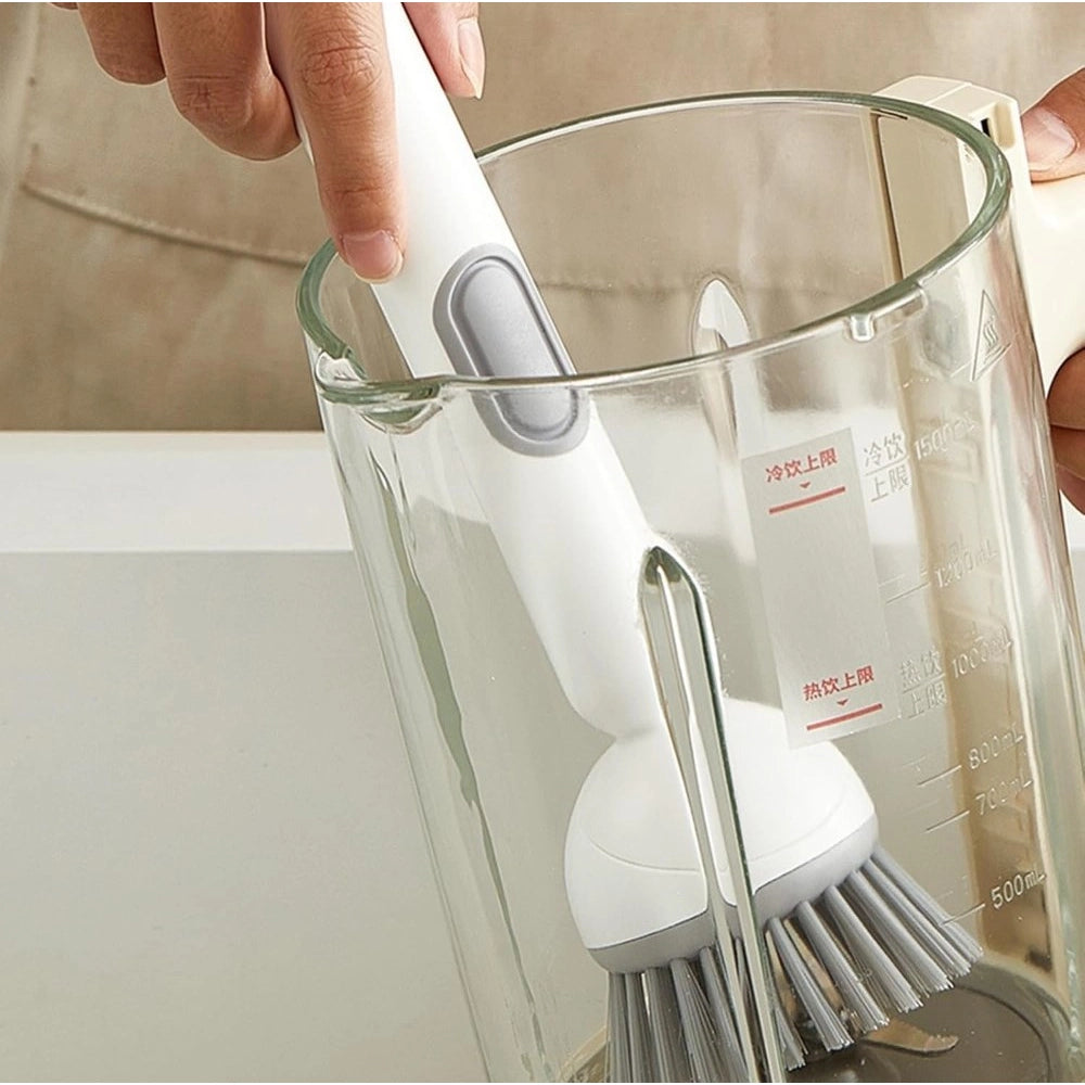 Dashing TPR-Plastic Solid Electric Liquid Soap Dispensing Cleaning Brush with Handle