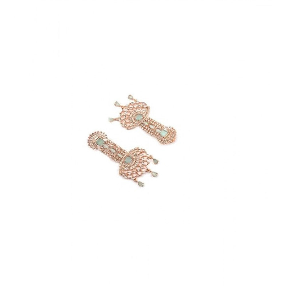 Adorable Women's Brass Silver Plated Drop Earrings