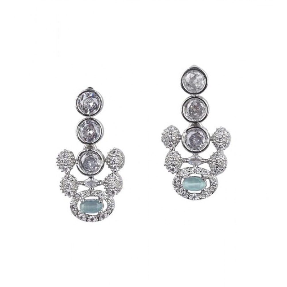 Stylish Women's Brass Silver Plated Necklace set