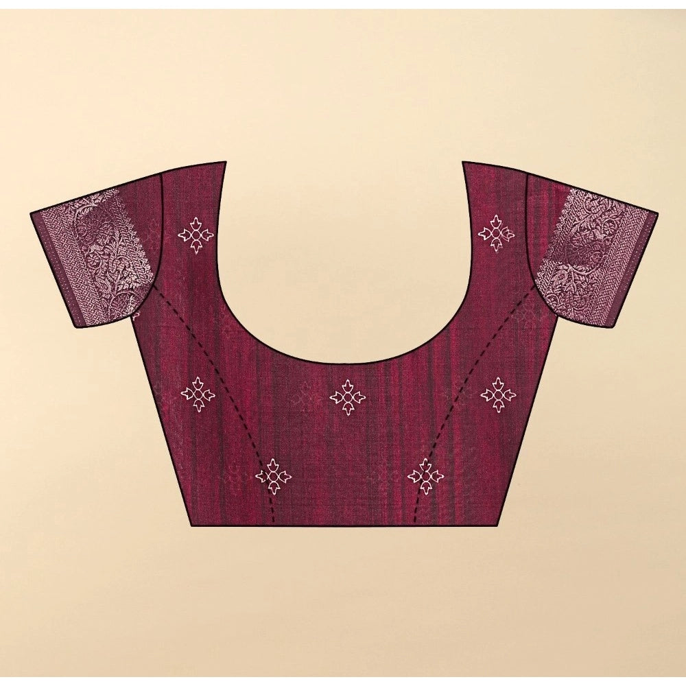 Ravishing Women's Cotton Blend Printed Saree With Blouse Piece