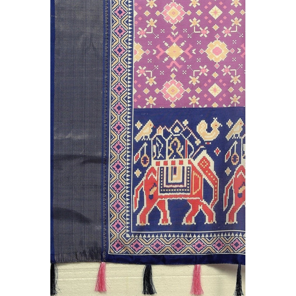 Sizzling Women's Cotton Silk Printed Saree With Blouse Piece