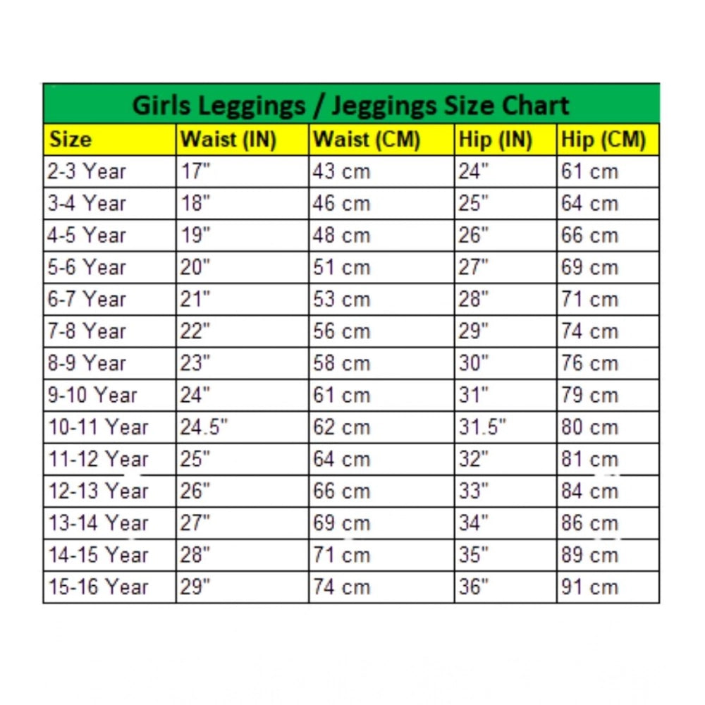 Urbane Girl's Cotton Lycra Solid Elasticated Leggings