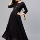 Stylish Rayon Long Anarkali Solid Gown