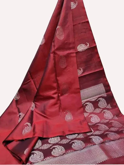 Elegant Litchi Silk Jacquard Saree with Blouse piece