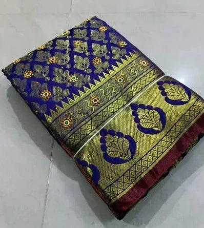 Fabulous Art Silk Woven Saree with Blouse Piece