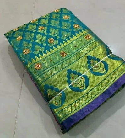 Fabulous Art Silk Woven Saree with Blouse Piece