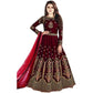 Classic Art Silk Embroidered Gown With Dupatta