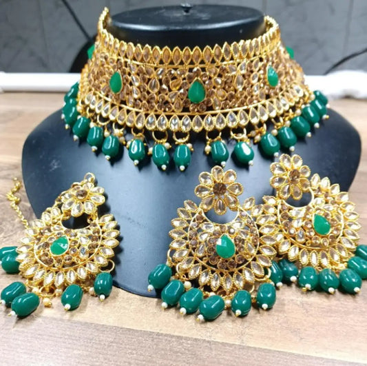 Elegant Alloy Gold Plated Jewellery Set