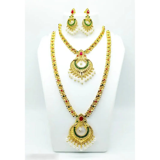 Traditional Gold Plated Alloy Jewellery Set