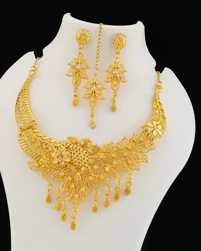 Luxurious Brass Gold Plated Jewellery Set