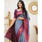 Exquisite Women's Soft Lichi Silk Printed Saree With Blouse Piece