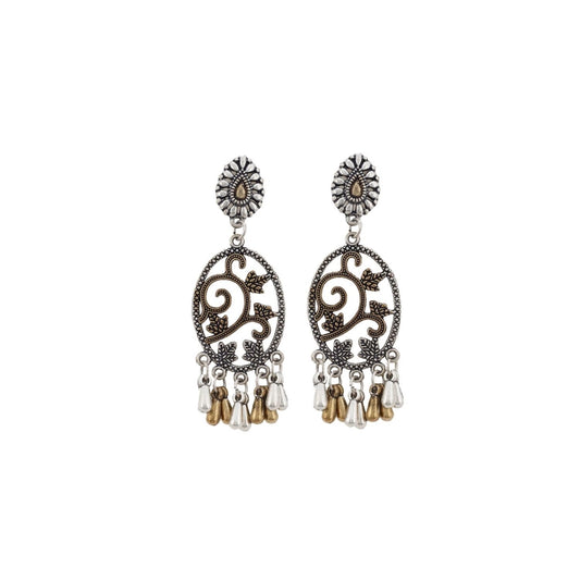 Royal Silver Plated Hook Dangler Hanging Earrings