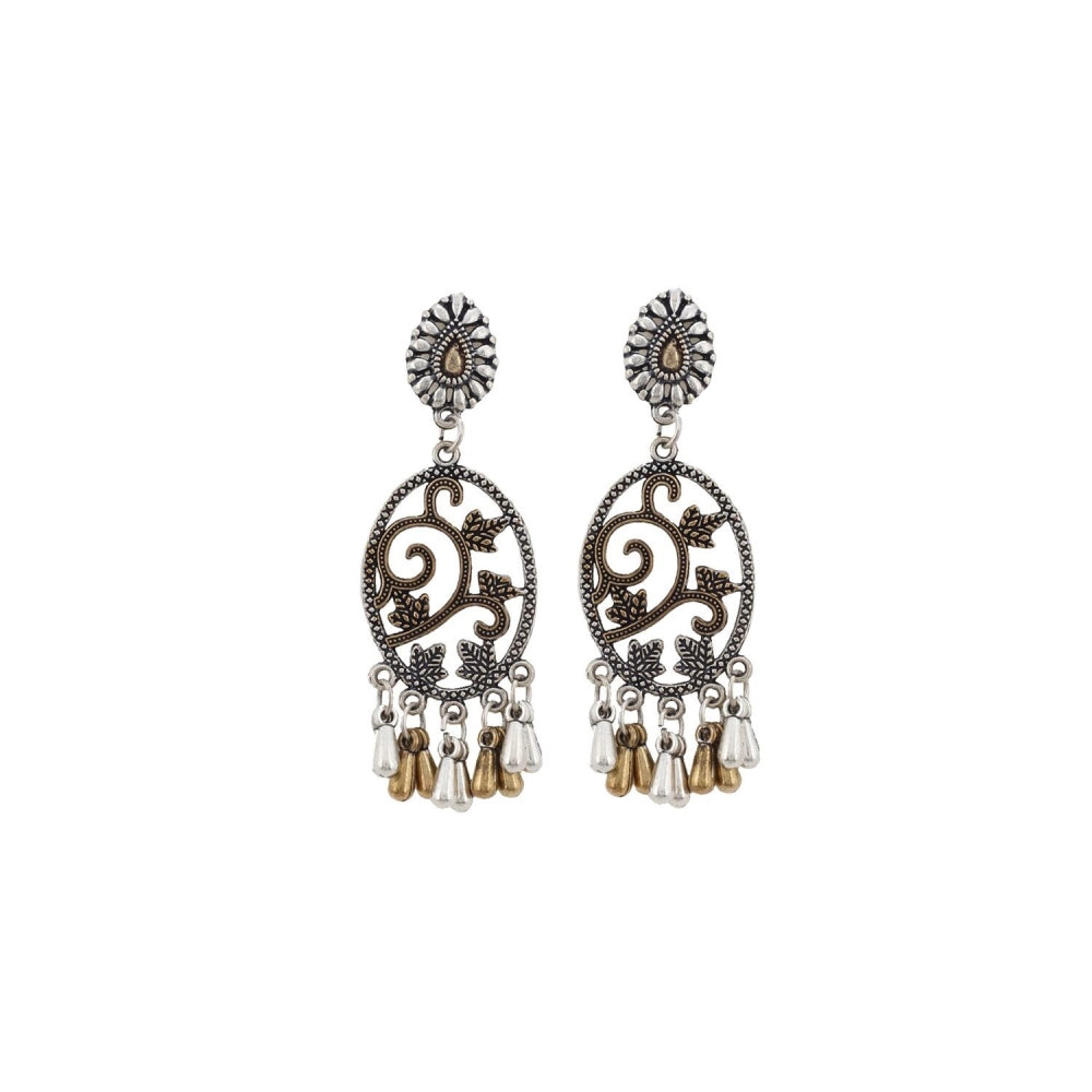 Royal Silver Plated Hook Dangler Hanging Earrings