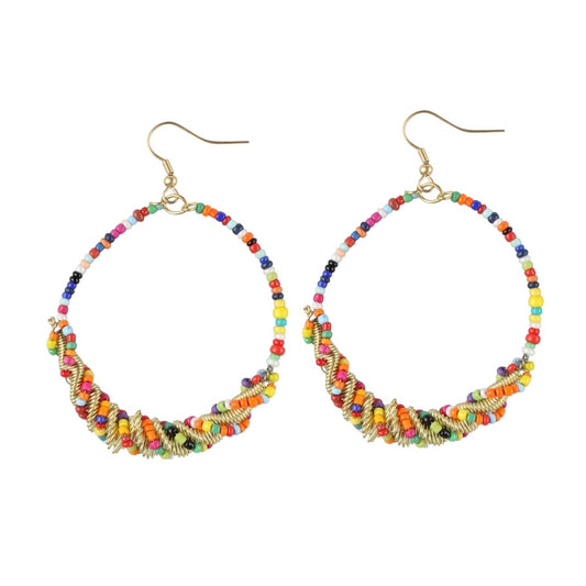 Stylish Alloy Designer Hanging Beads Earrings