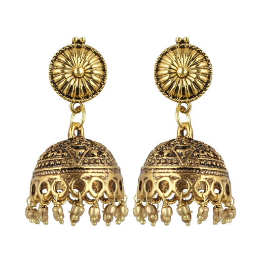 Stylish Gold Plated Jhumki Earrings