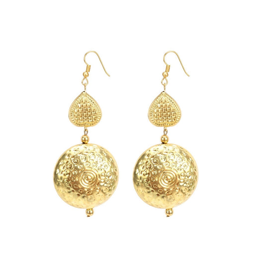 Stylish Gold Plated Hook Dangler Hanging Earrings