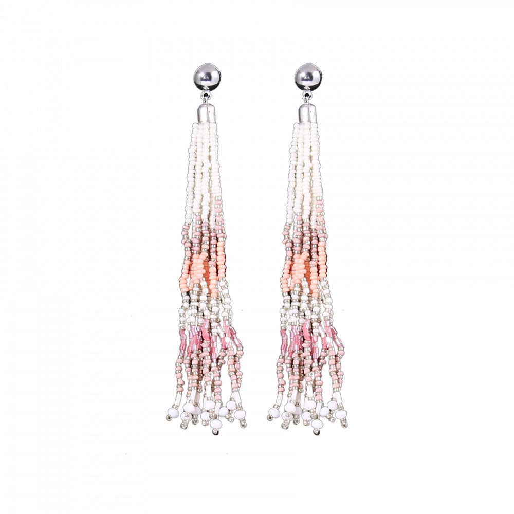 Stylish Alloy Beads Hook Dangler Hanging Thread Earrings