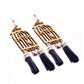Stylish Alloy wooden Hook Dangler Hanging Earrings