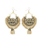 Stylish Gold Oxidized Earrings and Maang Tikka