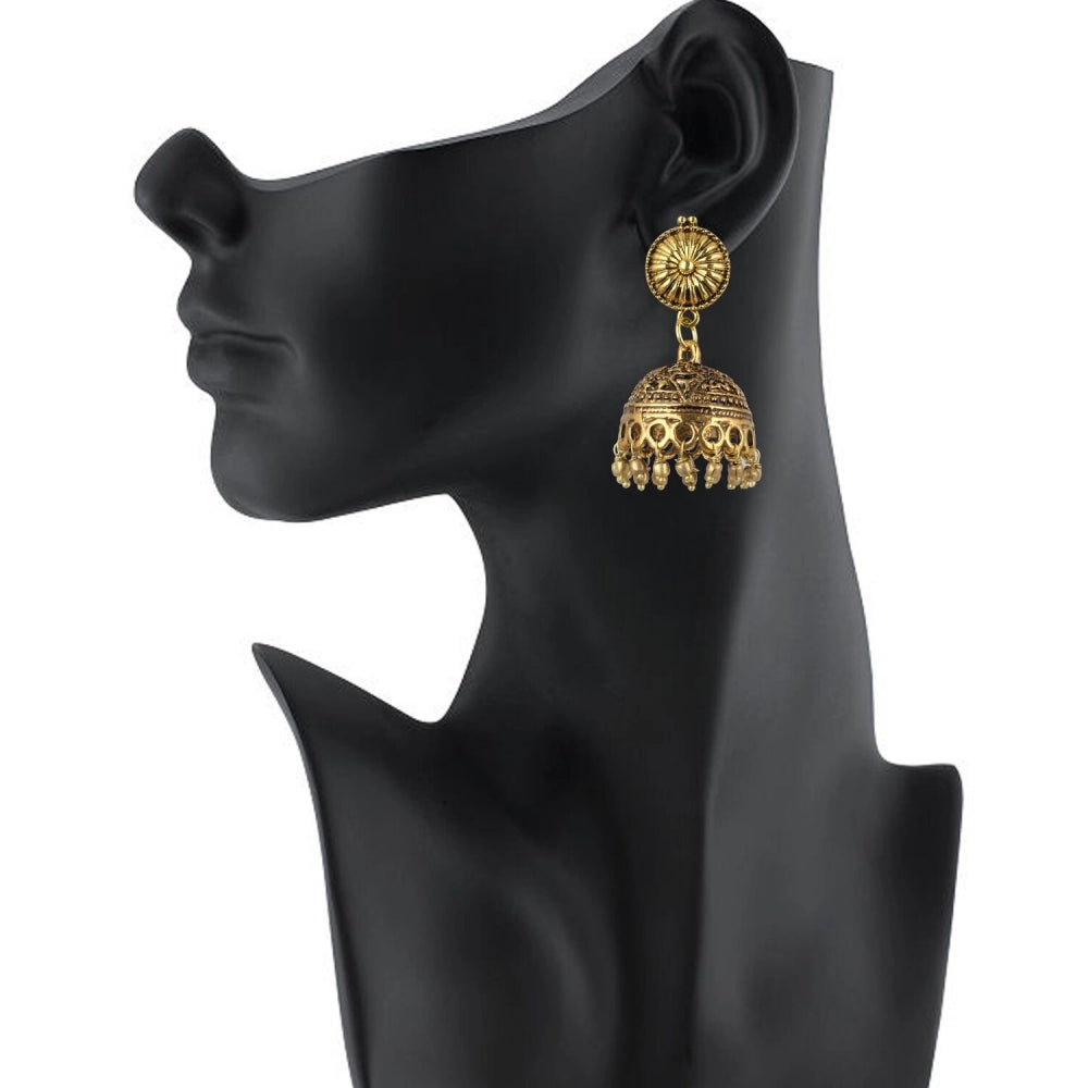 Stylish Gold Plated Jhumki Earrings