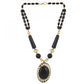 Black Color Designer Tibetan Style Beads Necklace