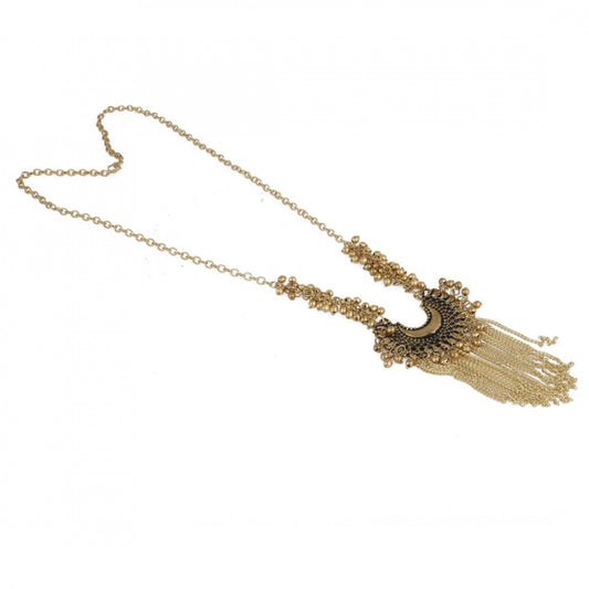 Designer Oxidized Golden Afgani Necklace