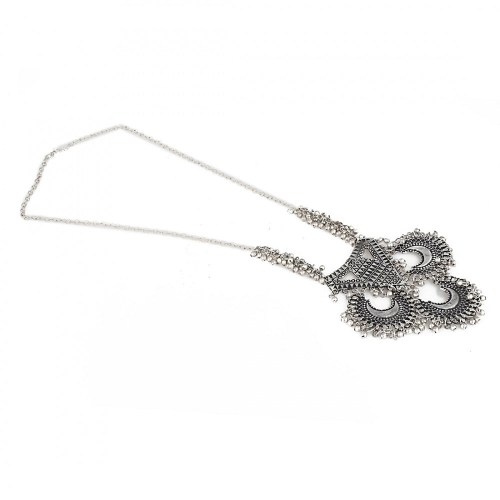 Designer Boho Tribal Gypsy Silver Necklace