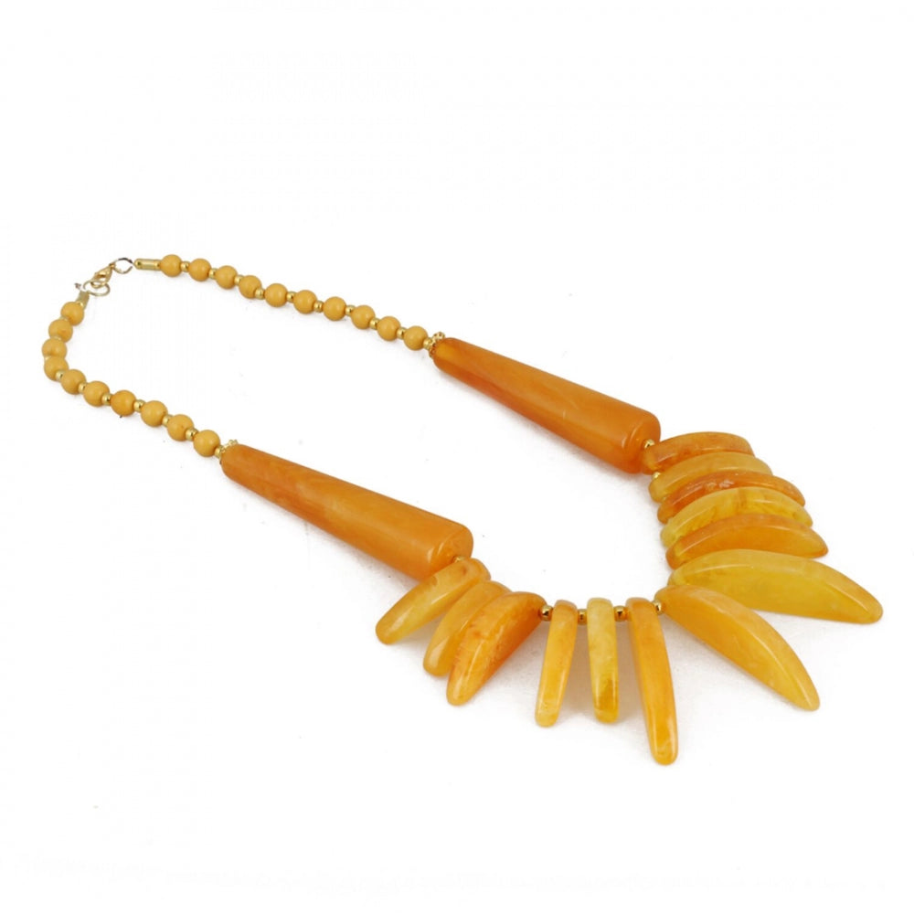Yellow Beads Fashion Necklace