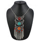 Designer Black and Silver Metal Necklace
