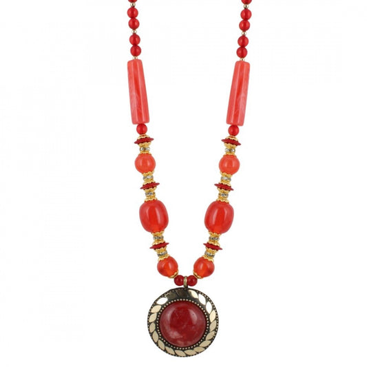 Fashion Pendant Necklace with EarringTibetan Style Beads