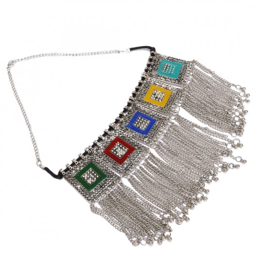 Boho Afgani Turkish Silver Necklace