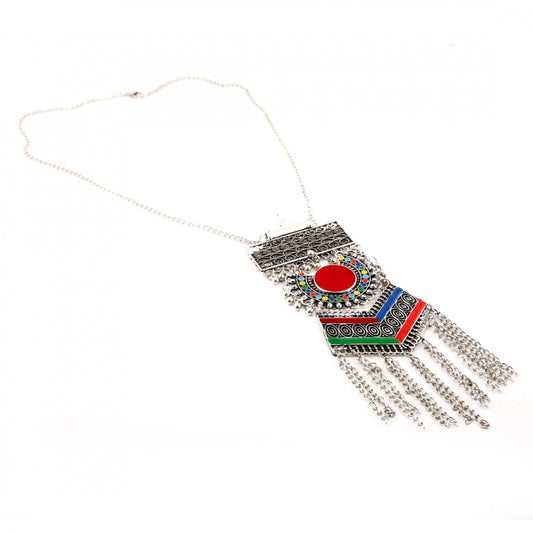 Afghani Tribal Antique Boho Oxidised Silver Necklace