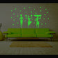 Beautiful Green Dancing Lady Radium Wall Sticker