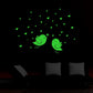 Beautiful Green Birds And Star Radium Wall Sticker