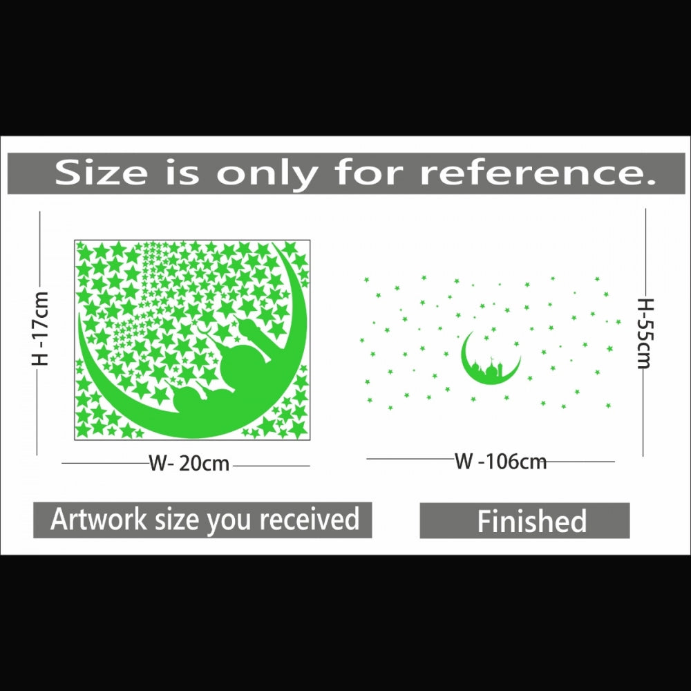 Beautiful Green Decorative Radium Wall Sticker