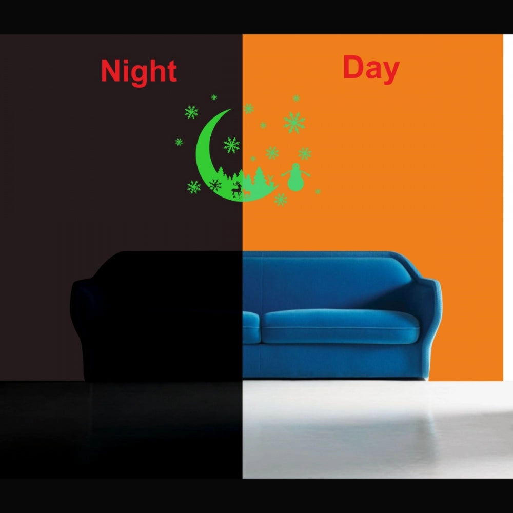 Pretty Green Galaxy Of Stars Radium Wall Sticker