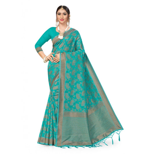 Incredible Women's Banarasi Saree With Blouse Piece