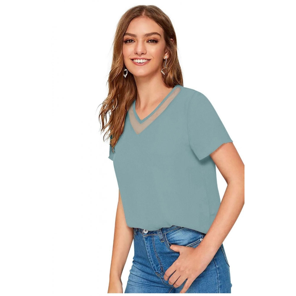 Voguish Polyester Knitting Western Wear T Shirt