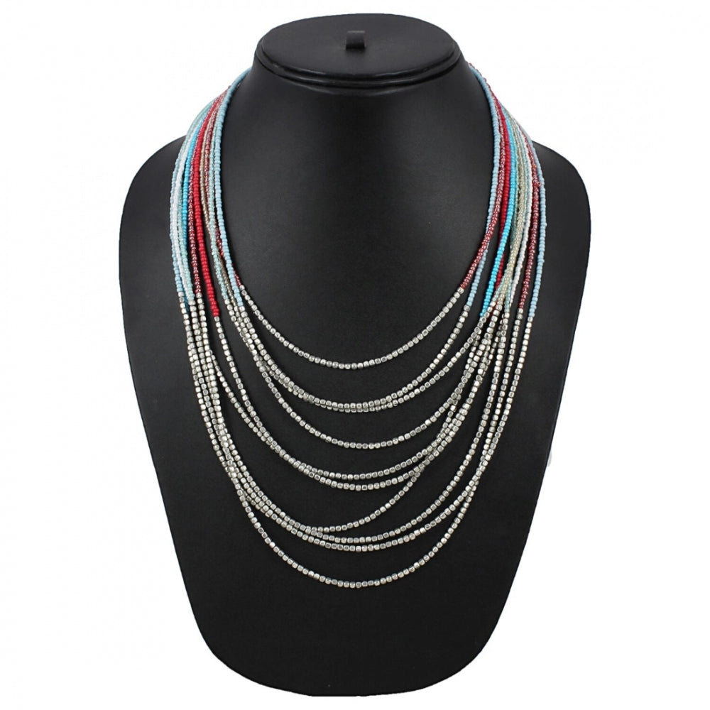 Glamorous Designer Elegant Multi Layer Multi Color Beads Necklace