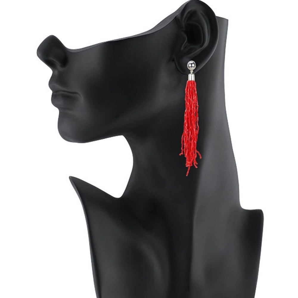 Glamorous Alloy Beads Hook Dangler Hanging Earring