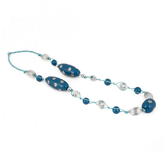 Glamorous Stone Beads Fashion Silver Necklace