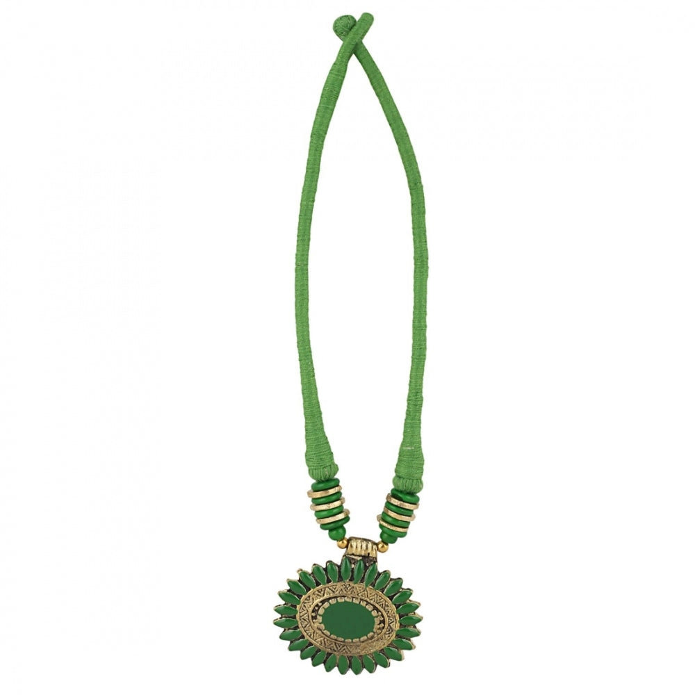 Glamorous Green Color Designer Tibetan Style Fashion Necklace Set