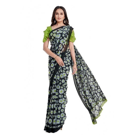 Alluring Georgette Saree With Blouse piece