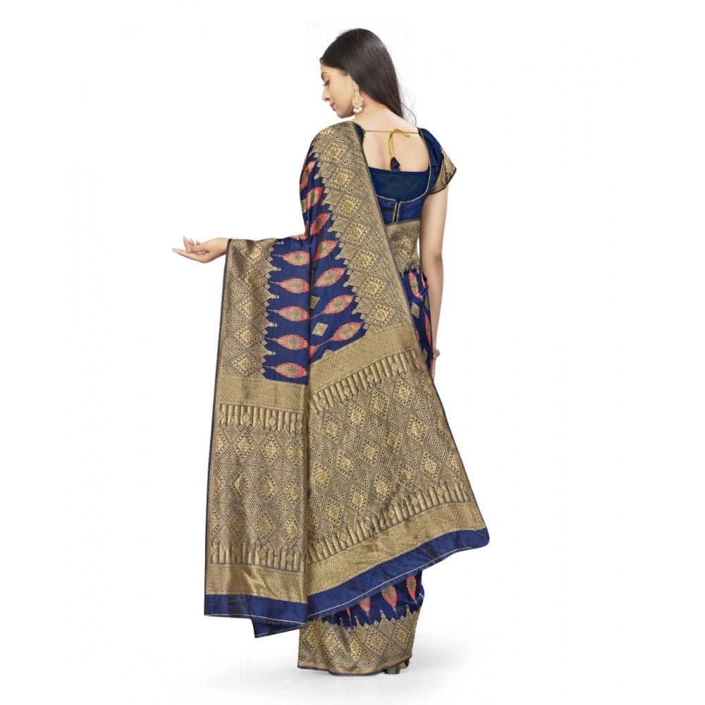 Alluring Banarasi Silk Saree With Blouse piece