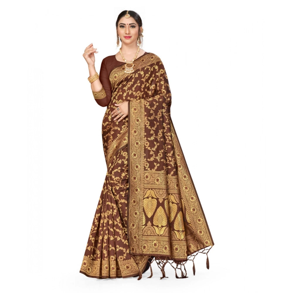Incredible Women's Banarasi Silk Saree With Blouse