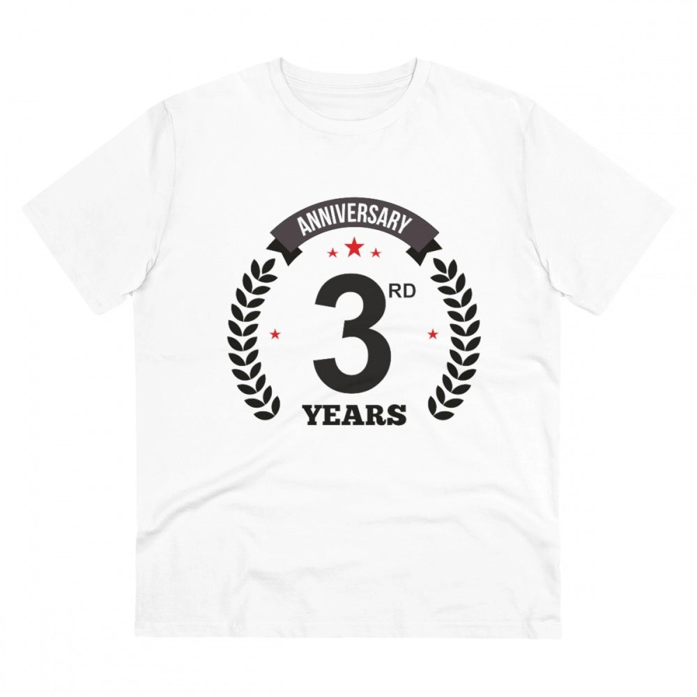 Men's PC Cotton 3rd Anniversary Printed T Shirt