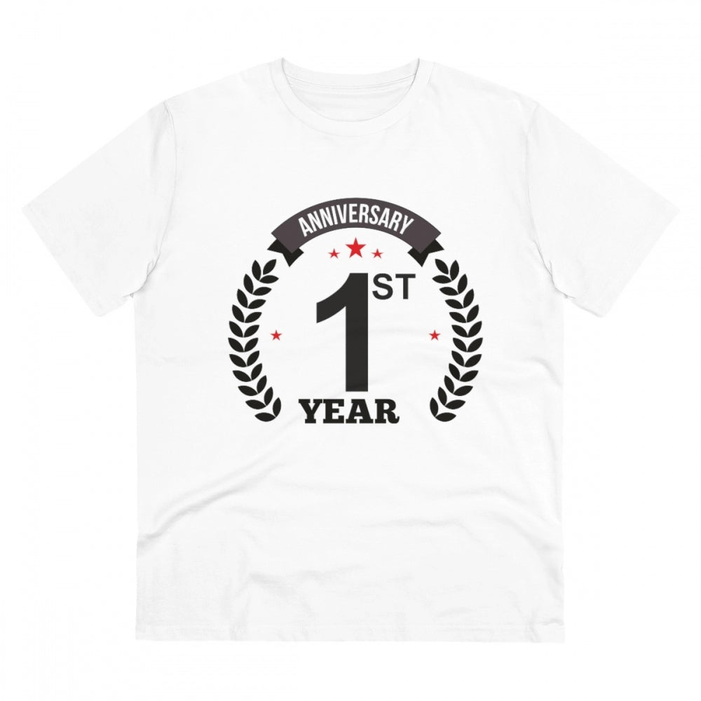 Men's PC Cotton 1st Anniversary Printed T Shirt